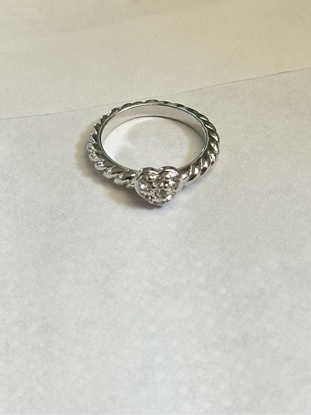 Premier Designs Heart Ring with Twisted Band - Silver